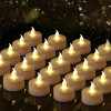 Candlium, 12 упаковок, теплые желтые светодиодные беспламенные чайные свечи, 200 часов на батарейках, идеально подходят для декора на годовщину свадьбы