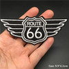 Размер нашивки Route 66, 9,9x4,2 см, железная нашивка для одежды, полосатая аппликация, наклейка для шитья одежды, украшение своими руками, значок с вышивкой