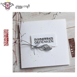 Piggy Craft металлические штампы для резки, форма для резки, Instillem Gedenken, письмо, скрапбук, нож для рукоделия, форма, лезвие, трафареты, штамп