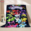 S-Smiling C-Critters Horr0r Game Cartoon Flannel Blanket for Bed Bedroom Sofa Picnic,Throw Blanket for Cover Outdoor Leisure Nap