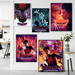 S-Spider Man Across The Verse плакат с принтом на бумаге для дома, гостиной, спальни, входа, бара, ресторана, кафе, художественная живопись, украшение