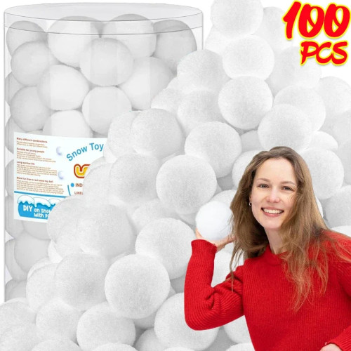 1/100 шт., искусственный мягкий снежок, игрушки для дома, детский снежный шар, белый, высокая эластичность, плюшевый шар, сделай сам, украшение для рождественской вечеринки