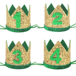 1 шт., повязка на голову с номером 1 2 3 4 5 6 Wild One Happy 1st Birthday, повязка на голову с короной, повязка для волос, шляпа для детского душа, реквизит для фотосессии, украшение для вечеринки