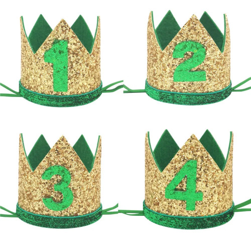 1 шт., повязка на голову с номером 1 2 3 4 5 6 Wild One Happy 1st Birthday, повязка на голову с короной, повязка для волос, шляпа для детского душа, реквизит для фотосессии, украшение для вечеринки