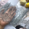 3-метровая кружевная ткань с длинными ресницами, двухцветная высококачественная одежда, домашняя занавеска, аксессуары для верхней строчки