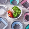 Силиконовая складная кухонная корзина для хранения, складной дуршлаг, кухонный органайзер для слива с фильтром