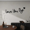 Деревянная вывеска Love You Bye, деревянная вывеска для прихожей, дома, двери, семьи, настенное искусство, современный подарок на день Святого Валентина, наклейки на стену