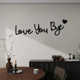 Деревянная вывеска Love You Bye, деревянная вывеска для прихожей, дома, двери, семьи, настенное искусство, современный подарок на день Святого Валентина, наклейки на стену
