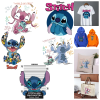 Печатные узоры Disney Lilo&Stitch, Гладильные аппликации для нашивок на одежду, подходят для толстовок, футболок, подушек, сумок canva.