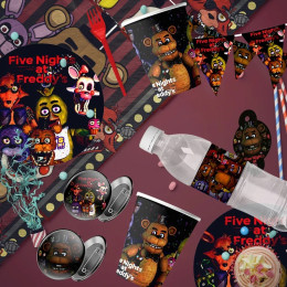Disney FNAF Freddy украшение на день рождения угол одноразовая посуда чашка тарелка скатерть детский душ дети девочки мальчик праздничные принадлежности