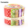 Teramila New Arrivals Colorful Design 7 PCS / Lot  9CMx50CM Sewing Material Cotton Jelly Rolls Strips Plain Fabric Patchwork