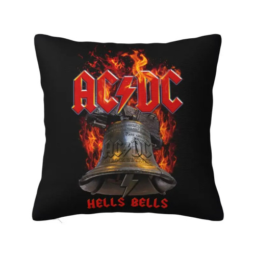 Роскошные чехлы на подушки AC DC Hells Bells 40x40 см, полиэстер, ретро-рок, тяжелая металлическая подушка для дивана, квадратная наволочка