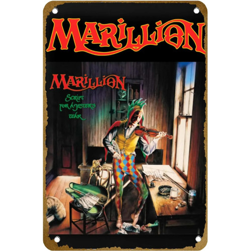 Marillion сценарий для Jesters Tear постер винтажный металлический жестяной знак логотип семейный клуб бар кафе художественное настенное украшение для спальни подарок 8x1