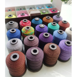 MeiSi Flax Waxed Thread 0.35 0.45 0.55 0.65mm(97colors) Cord String Twine For Hand Sewing Leather Beads（1-63 Color NO)