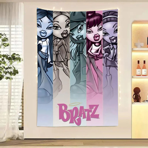 Кукла Bratz-z, классический винтажный многоразовый фон, ткань с принтом животных, фоновая ткань для детей, украшение для дня рождения