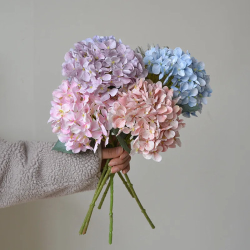 Синяя гортензия Художественная искусственная гортензия длиной 42 см Высококачественный цветок для мероприятий