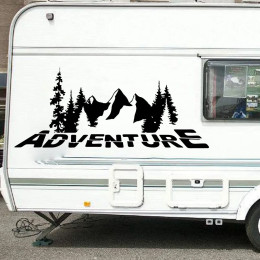 Кемпер Rv Adventure Mountain Наклейка на стену для джипа, автомобиля, путешествий, кемпинга, дома на колесах, грузовика, природа, дерево, наклейка, виниловая автодекор