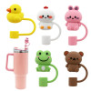 Милая соломенная крышка для Кубка Стэнли, многоразовая силиконовая соломенная крышка 10 мм, совместимая с стаканом 30 и 40 унций с крышками на ручке, 5 шт.