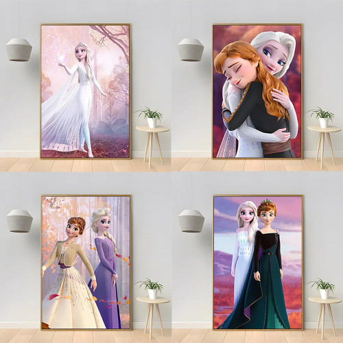 MINISO Disney «Холодное сердце приключения», принцесса Анна, скандинавский дом, гостиная, декоративные художественные постеры, настенная живопись на холсте, печать