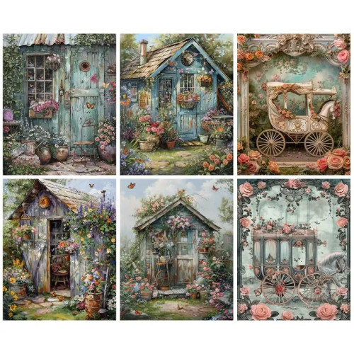 GATYZTORY картина по номерам, Цветочный дом для взрослых, сделай сам, 40x50 см, рамка, картина по номерам, Акриловая Краска на холсте, украшение для дома