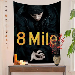 1 шт. огромный настенный гобелен Eminem в стиле хип-хоп, 8 миль, с принтом, большой настенный гобелен, художественный декор для комнаты, Декор для дома, одеяло