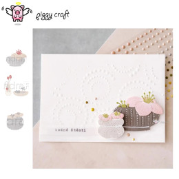 Piggy Craft металлические штампы для резки, форма для цветочного горшка, украшение для скрапбукинга, нож для рукоделия, лезвие, трафареты, штампы