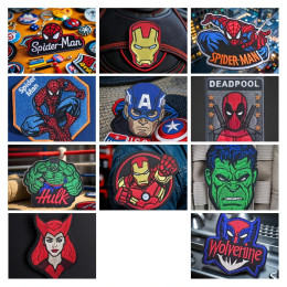 Высококачественная вышивка утюгом на патчах, Marvel мультфильм аниме фильм Капитан Америка Человек-паук одежда стежка горячая палочка патч