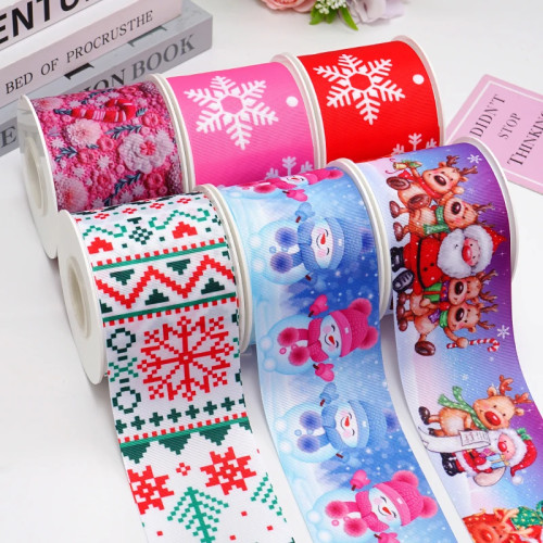 DIY мультфильм с новым годом Счастливого Рождества печатная крупная зелень аксессуары для шитья 5 ярдов. 88011
