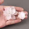 1/8Pcs Acrylic Rose Pearl Crystal Petal Flower Floral Sewing Patch for Clothing, Hat, Bag, Hair Clips,DIY Decorative Accessories