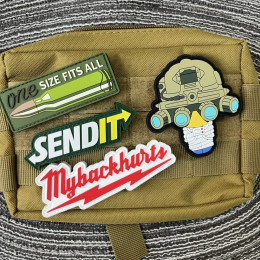 Нашивки SENDIT 3D из ПВХ для одежды, тактические наклейки, Значки для морального духа, череп, ночное видение, нашивка на крючок и петлю, аппликации для рюкзака