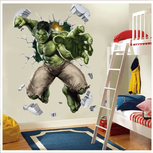 3D мультфильм Халк Marvel Мстители наклейки на стену для детской комнаты гостиная спальня украшение стены супергерой постер фильма