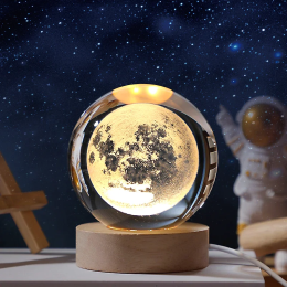 3d-луна, хрустальный шар, астрономическая Galaxy, система на солнечных батареях, светящиеся шарики, снег, стеклянный шар, ночник, украшение для дома и рабочего стола