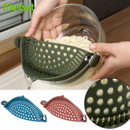 Силиконовый боковой сливной фильтр для кастрюли