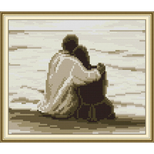 Комплект для вышивки крестиком Joy Sunday с предварительной печатью, легкий узор, Набор для вышивки тканью с печатью Aida-пара на море