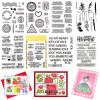Postage Collage Love; Star Snowflake Clear Stamps For DIY Craft Making Card Album Scrapbooking Decoration Transparent Stamps