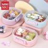 MINISO Sanrio Kuromi Cinnamoroll коробка для фруктов детская портативная весенняя прогулка отдельная коробка для хранения свежести бенто ланч-бокс для детей
