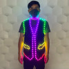 Цвет Led светящийся жилет бар костюм куртка жилет DJ певец партия светящиеся поставки этап с перезаряжаемой светящиеся поставки