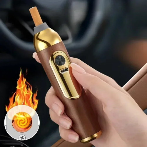 ГОРЯЧИЕ ручные мини-пепельницы USB-зажигалка с защитой от сажи, портативная автомобильная пепельница, деревянная пепельница для работы, вождения, держатель сажи, подарки для мужчин