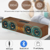 Перезаряжаемый деревянный будильник с Bluetooth-саундбар, сабвуфером, динамиком и FM-радио для украшения игровой комнаты дома или киберспорта