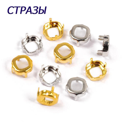 Квадратные Стразы CTPA3bI, настройки когтей, фотоалюминиевые Стразы для шитья, стразы, стразы, стойка для рукоделия, стразы