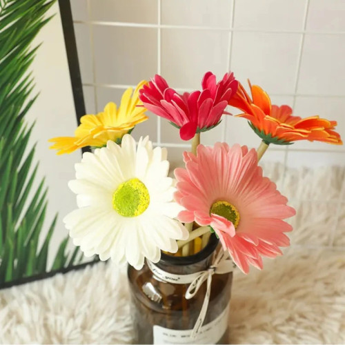 6 шт. Gerberas искусственные цветы украшения сада INS стиль искусственные цветы свадебные украшения офисные аксессуары для украшения дома