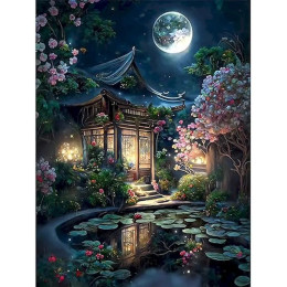 GATYZTORY Пейзаж Наборы алмазной живописи для взрослых Moon Night Diamond Art Наборы 5D Пейзаж DIY Наборы для рукоделия Подарок Домашний декор стен