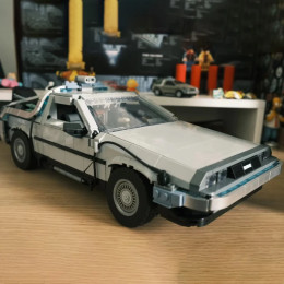 Технический автомат времени «Назад в будущее», 1872 шт., 10300 DeLorean DMC-12, строительные блоки с 2 фигурками, модель автомобиля, кирпичи, игрушка в подарок