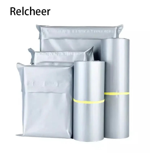 Relcheer, утолщенная полиэтиленовая сумка для экспресс-доставки, серебристо-серая водонепроницаемая упаковочная сумка для одежды, электронная коммерция, логистическая курьерская сумка