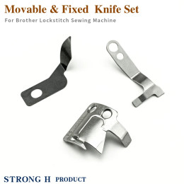 Movable / Fixed Knife Fits Brother S7200, SL-710A, SL-737A, JACK A2, A3, A4 Sewing Machine S02645 S02637 S02643 Thread Cut Blade