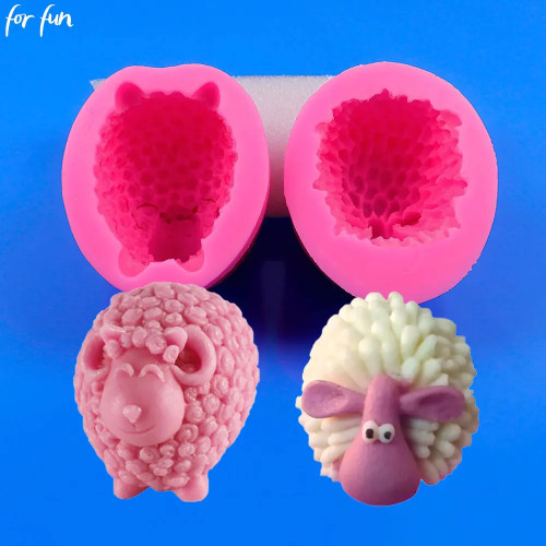 Силиконовые формы для веселья, 3D формочки для торта из овечьей, ягненка и свечи, форма для самостоятельного изготовления шоколадного торта, украшения из гипса для ароматерапии