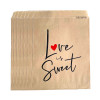 25 шт., 13x18 см, бумажные подарочные пакеты «love is sweet», крафт-сумки для свадьбы, Дня святого Валентина, свадебных душ, маленькая спасибо