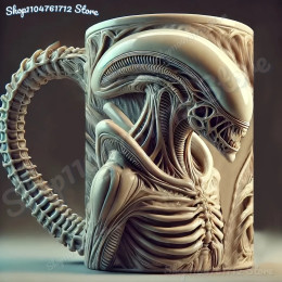 1 шт. новая кружка ксеноморфа 3D плоская термопереносная кофейная чашка инопланетянина для дома и офиса