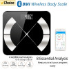 BMI Bluetooth весы для жира умные цифровые весы для ванной комнаты беспроводные весы USB перезаряжаемые приложение для смартфона