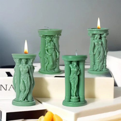 Силиконовая форма для Ароматических Свечей от богини Athena, Европейская форма для ароматизированных свечей «сделай сам» для домашнего декора, подарок